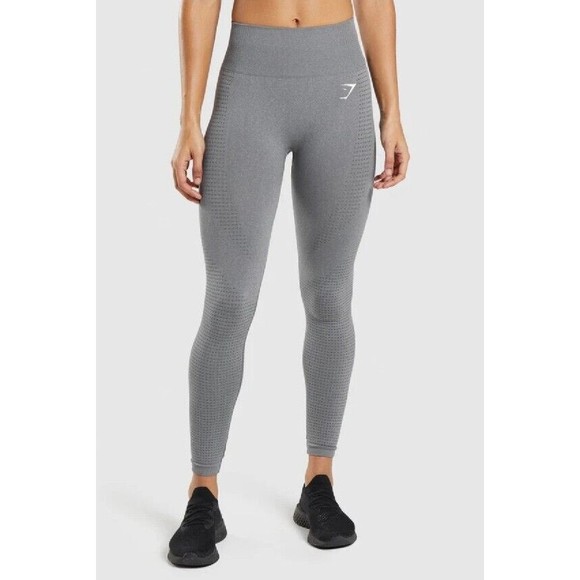 Gymshark SIZE XXL Vital Seamless 2.0 Leggings Smokey Grey Marl Women’s - Picture 2 of 3
